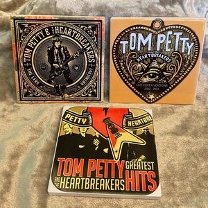 Set of 3 coasters with Tom Petty Album art